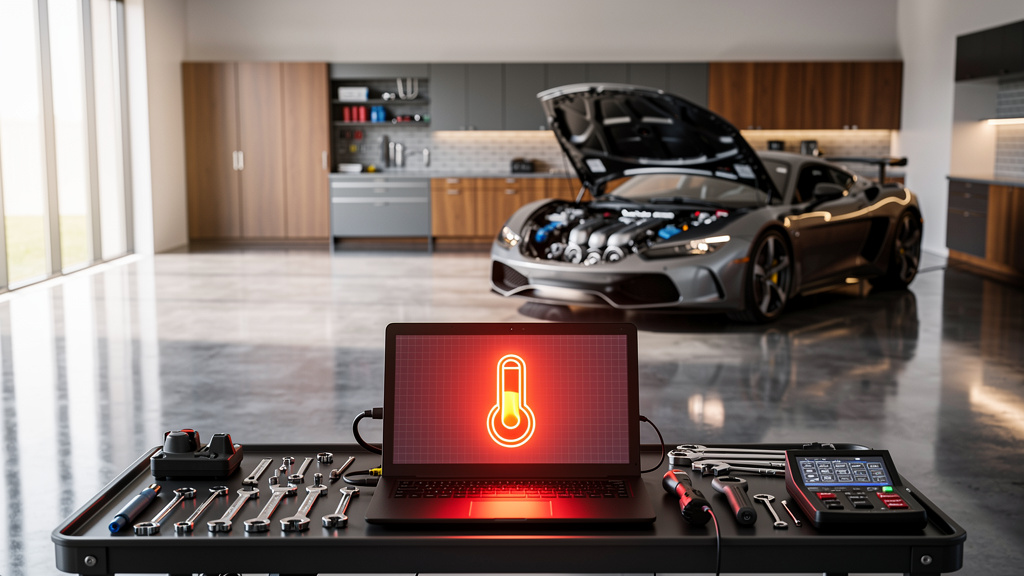 Installation garage et voyant liquide de refroidissement